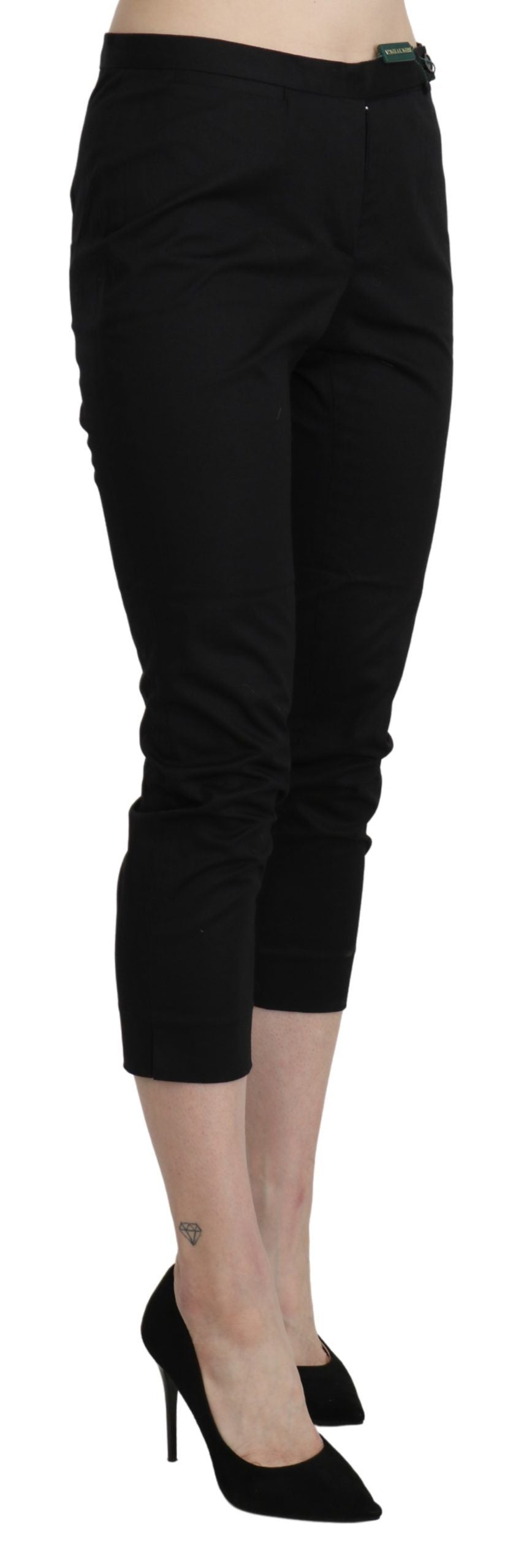 Elegante skinny cropped broek met hoge taille