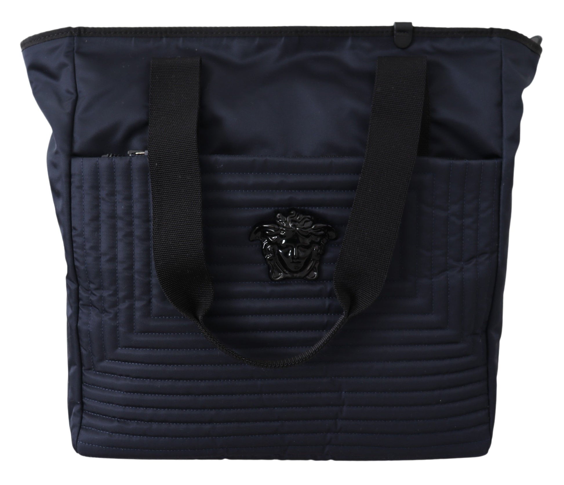 Elegante blauwe nylon tas