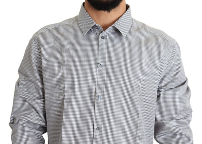 Checkered Slim Fit Cotton Dress Shirt