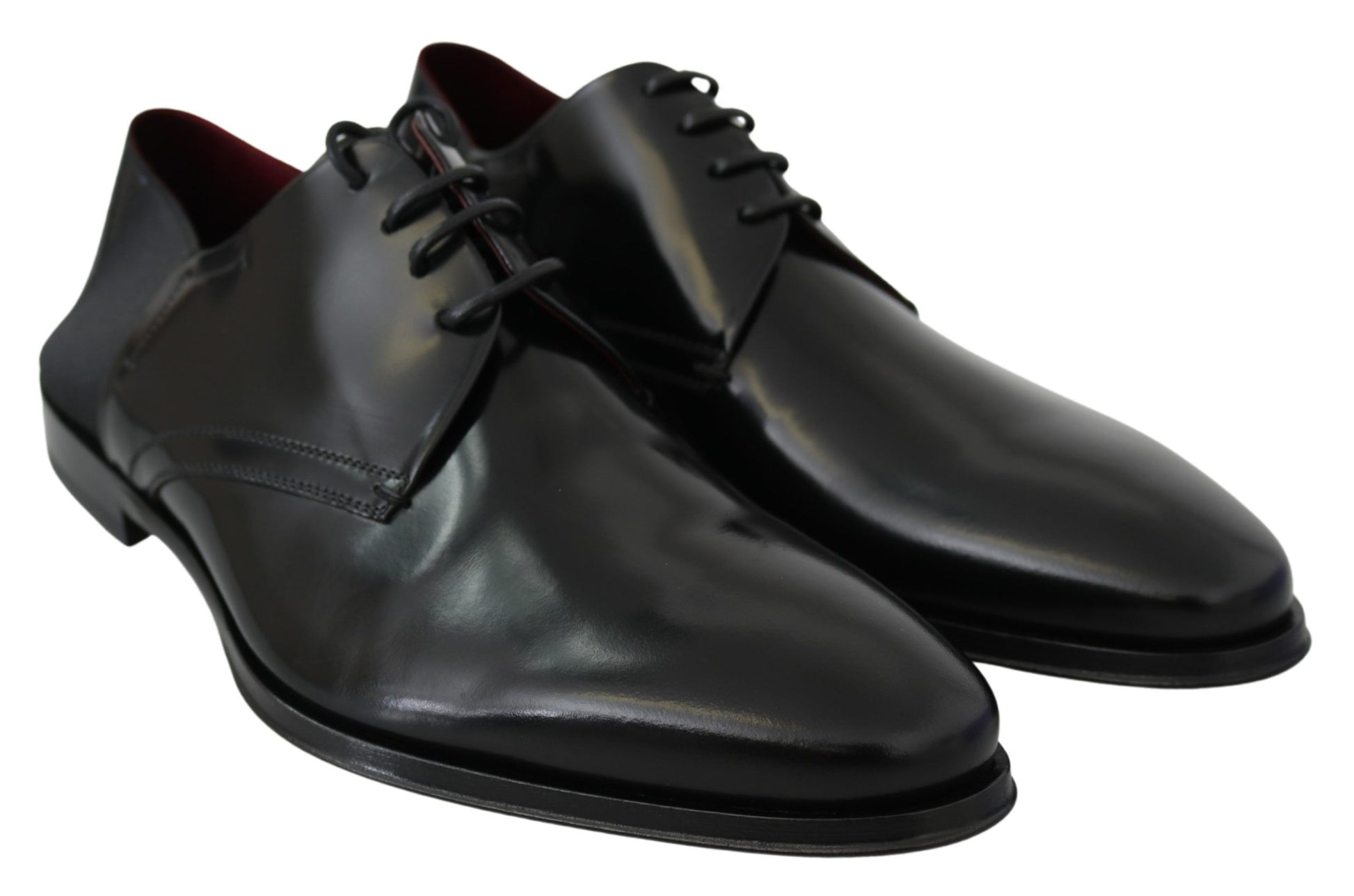 Elegante zwarte leren derbyschoenen