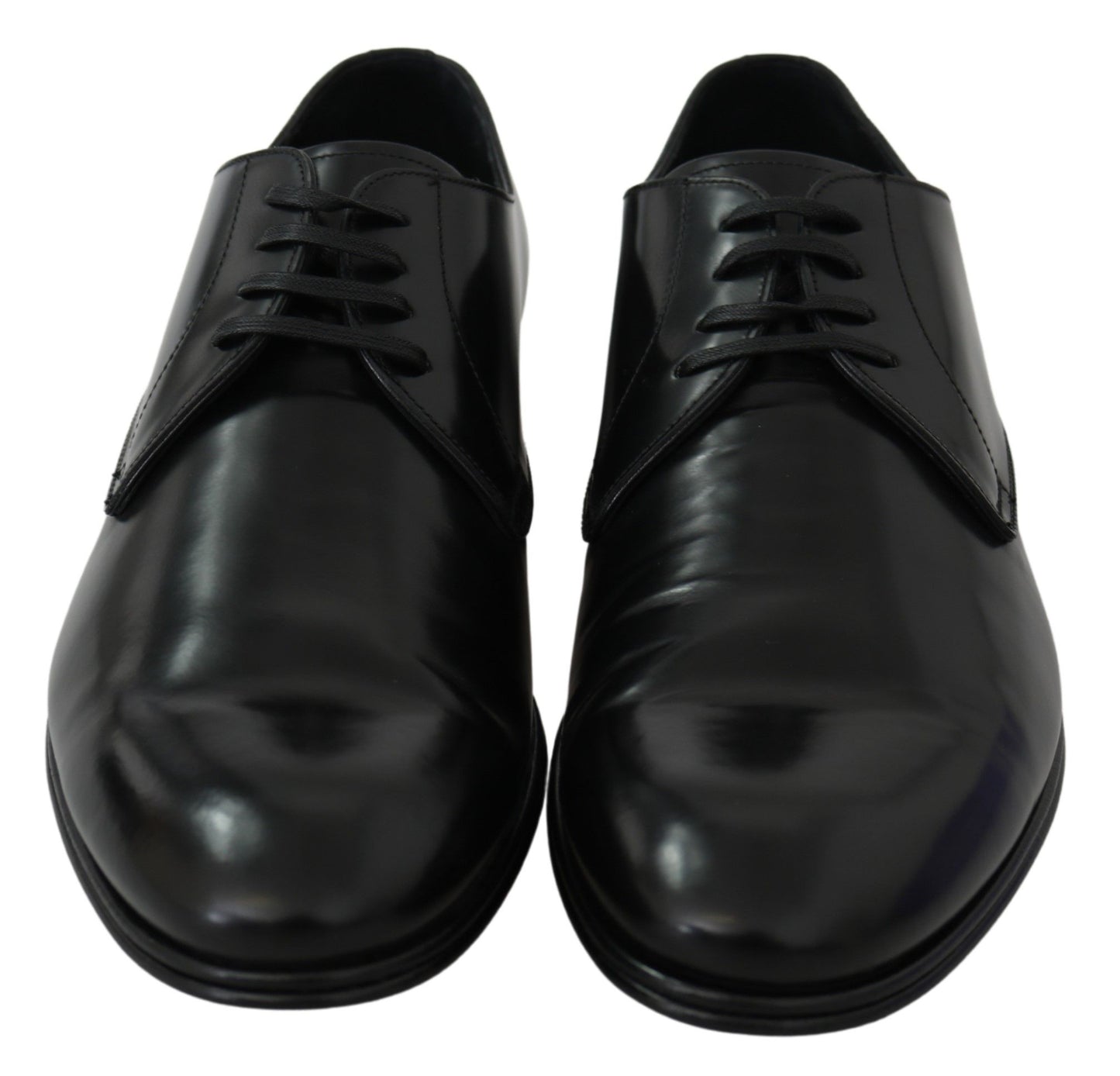 Elegante zwarte leren derbyschoenen