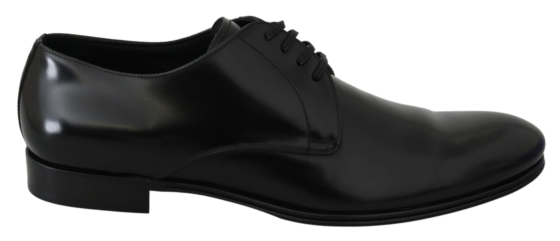 Elegante zwarte leren derbyschoenen