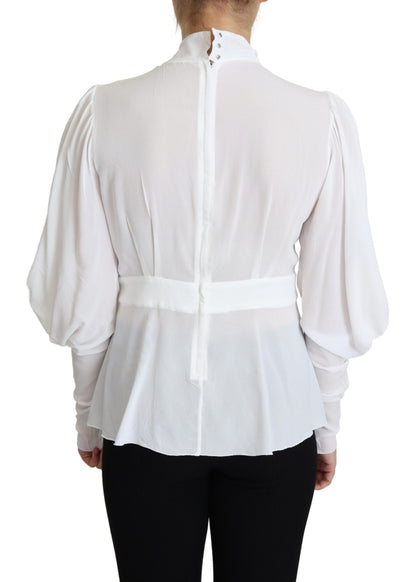 Elegante sneeuwwitte viscose blouse