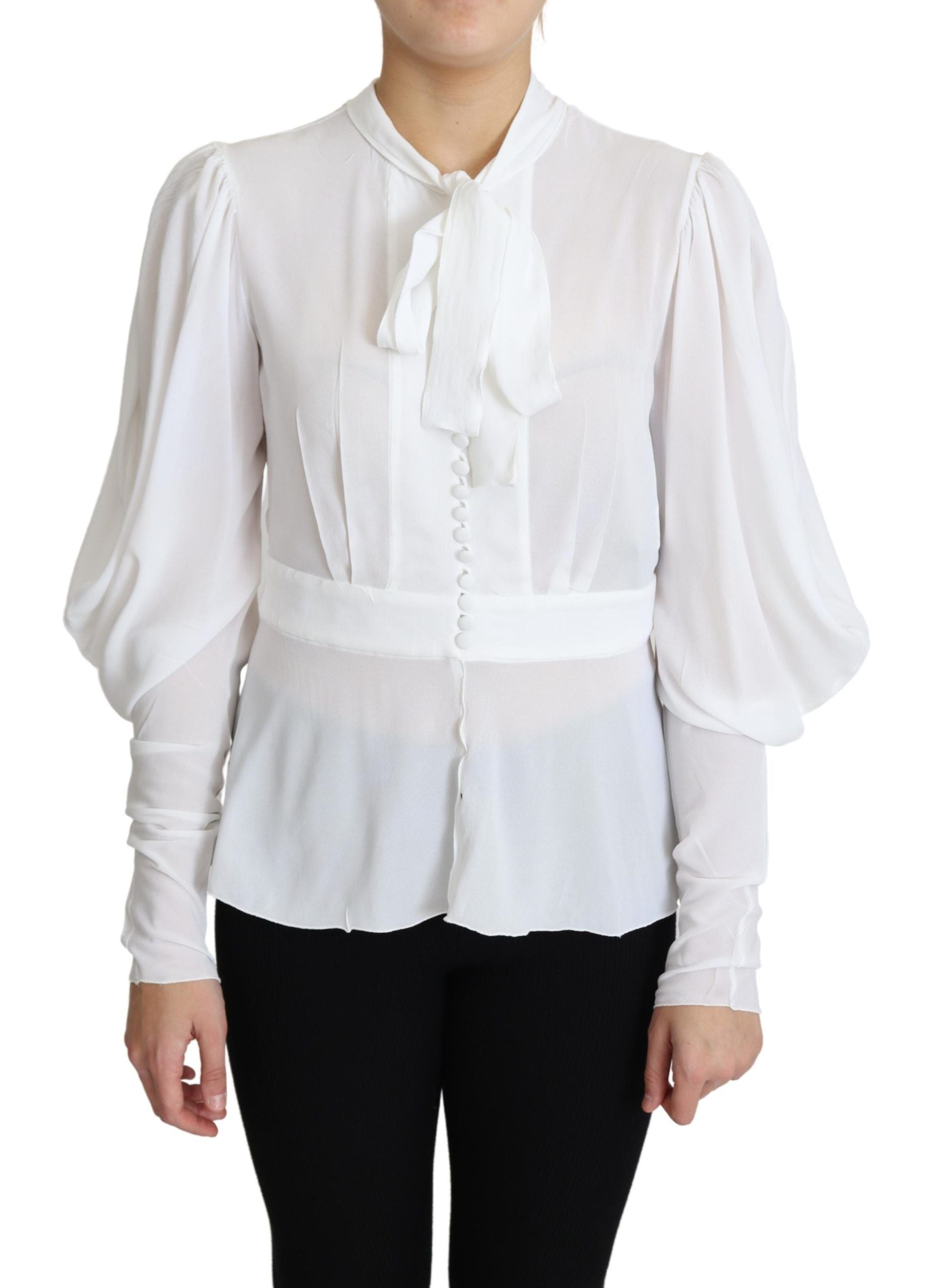 Elegante sneeuwwitte viscose blouse