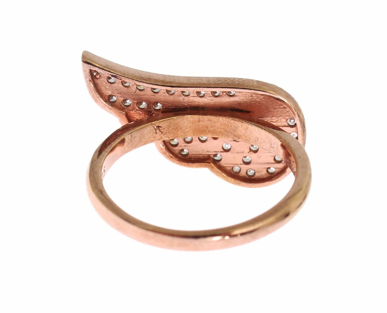 Elegante roze gouden CZ kristal ring