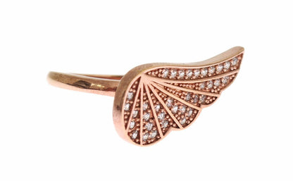 Elegante roze gouden CZ kristal ring