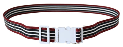 Elegant Stripe Canvas Waist Belt