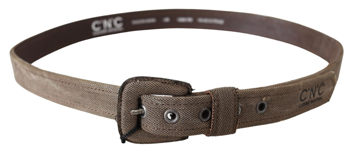 Elegant Brown Leather Waist Belt