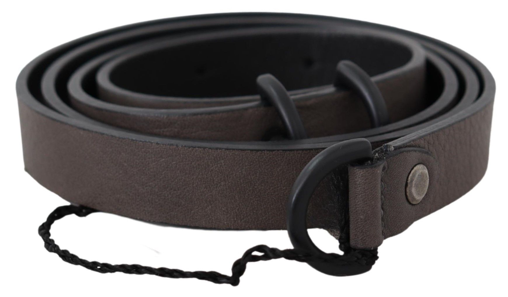 Elegant Dark Brown Leather Belt