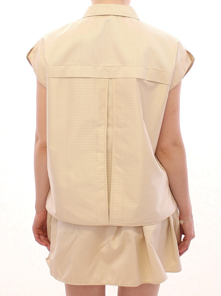 Elegante beige blouse tanktop