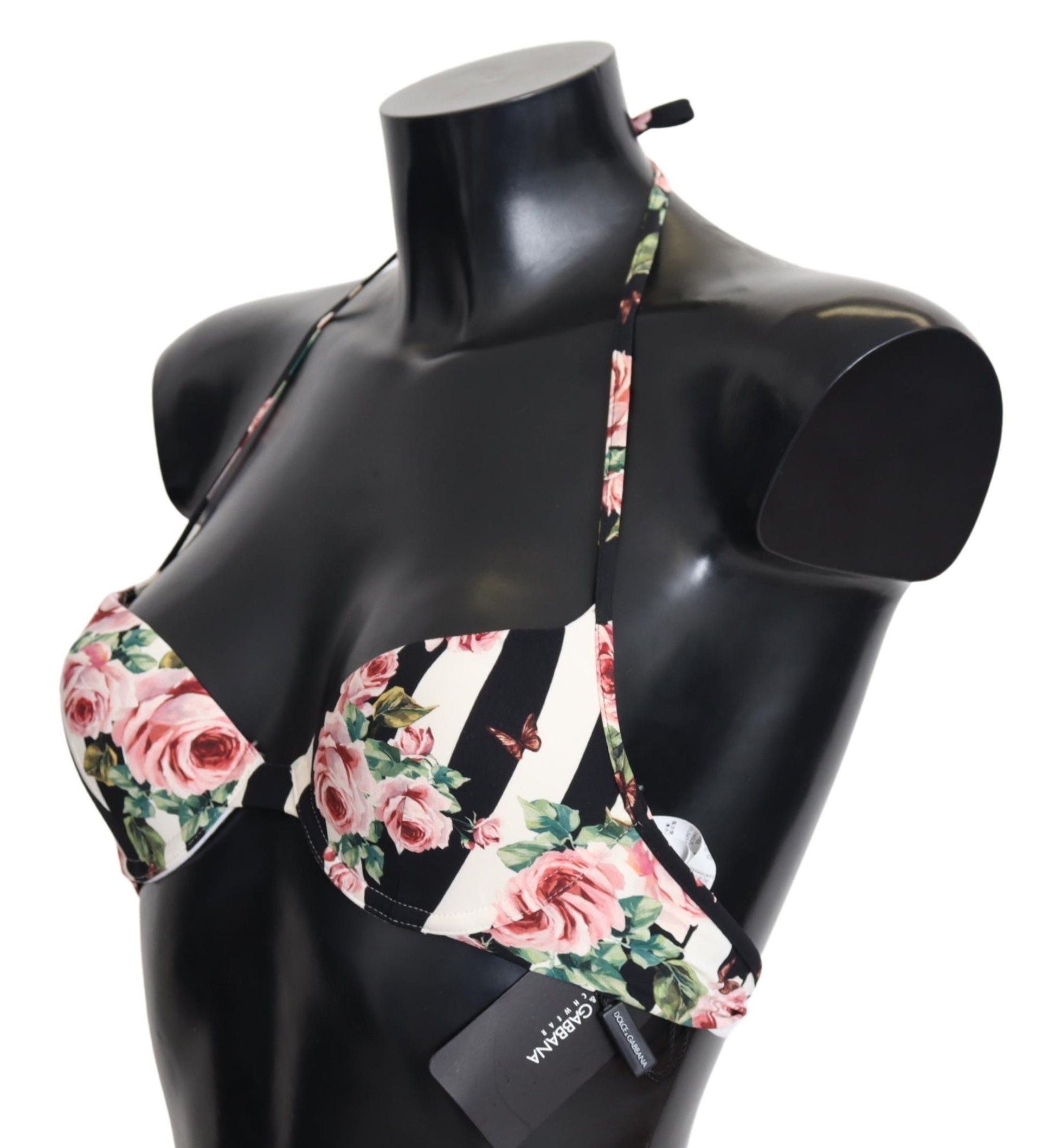 Elegante bikinitop met rozenprint