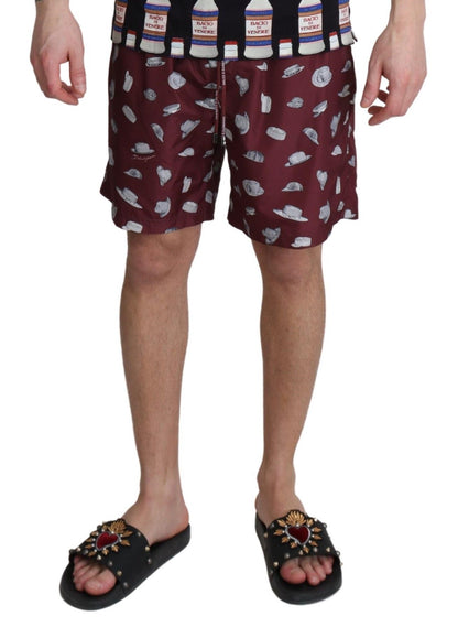 Elegant Maroon Beachwear Trunks