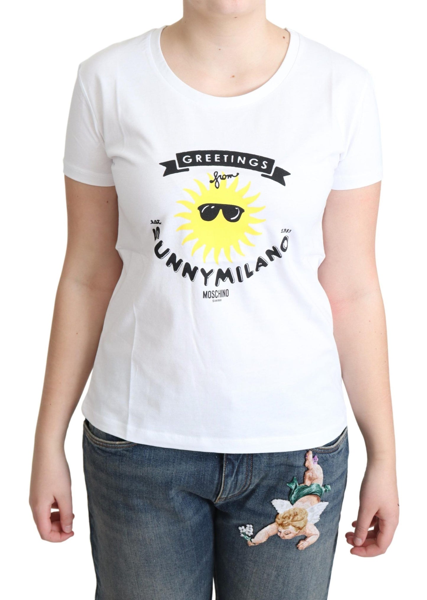 Zonnig Milano Print Katoenen T-shirt