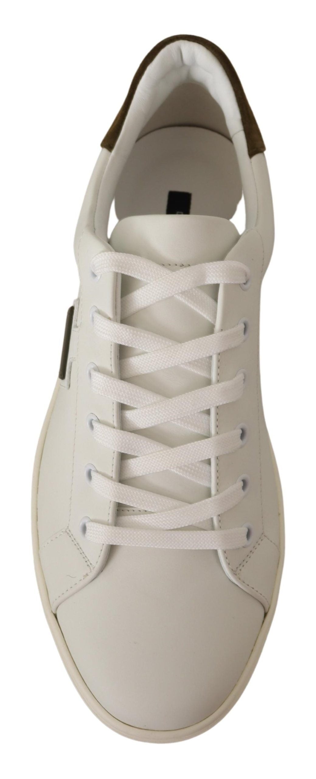 Chique witte leren sneakers voor heren