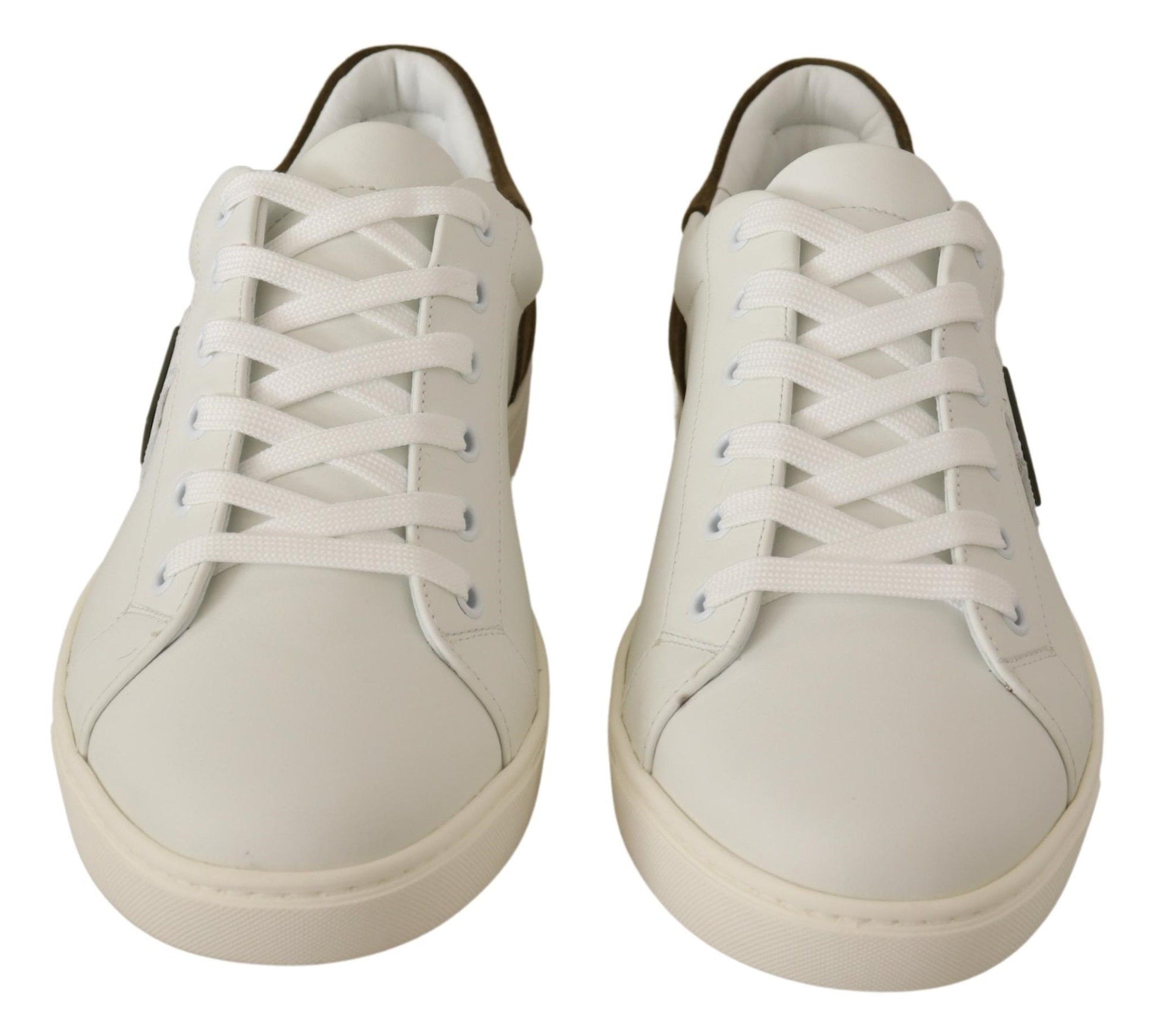 Chique witte leren sneakers voor heren