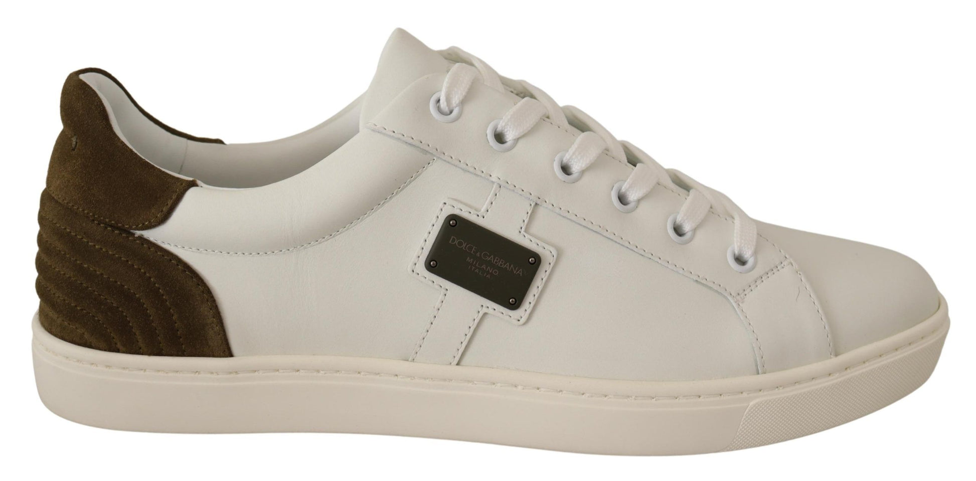 Chique witte leren sneakers voor heren