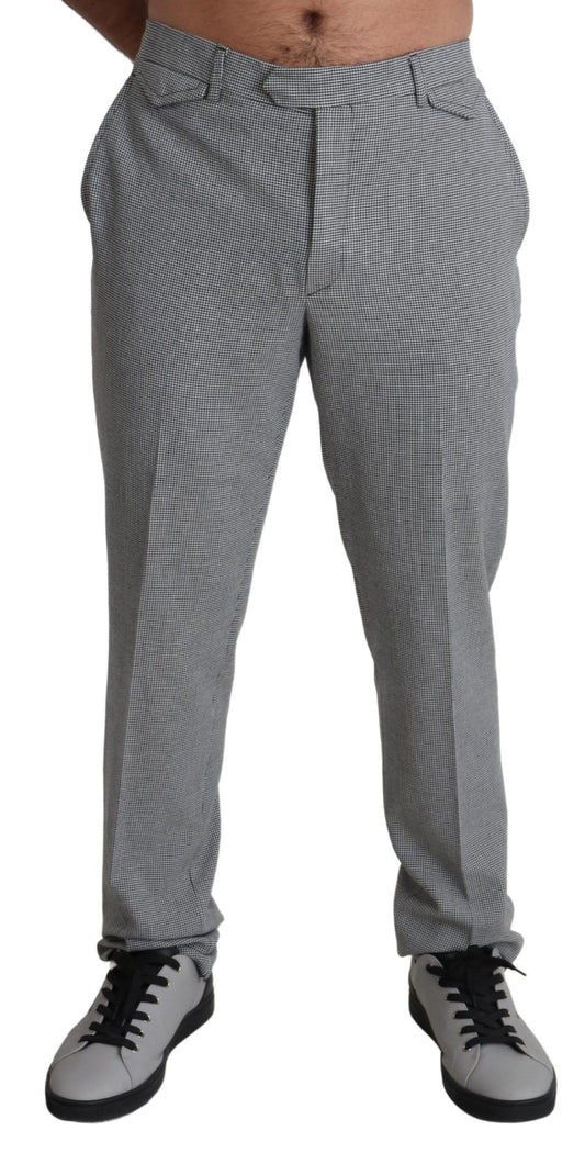 Elegante geruite wollen formele broek