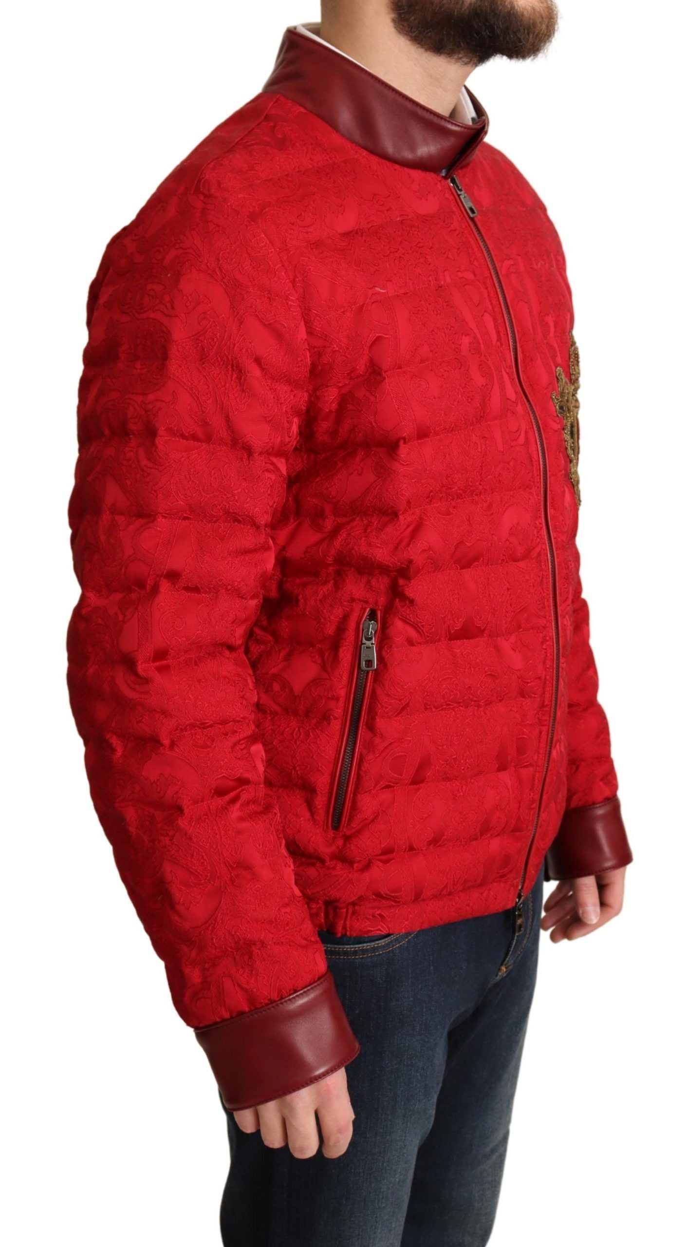 Rood en goud bomber designerjack