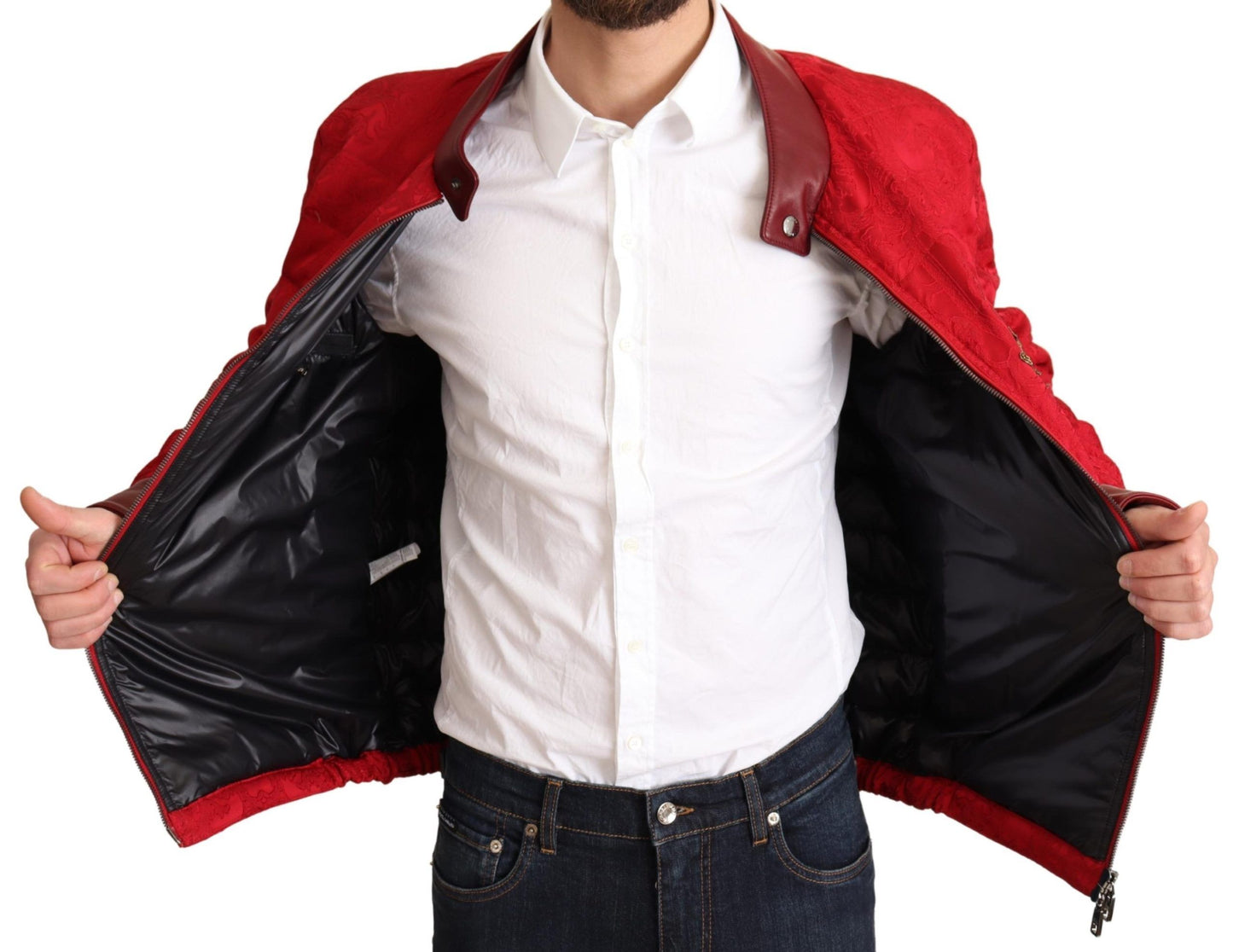 Rood en goud bomber designerjack