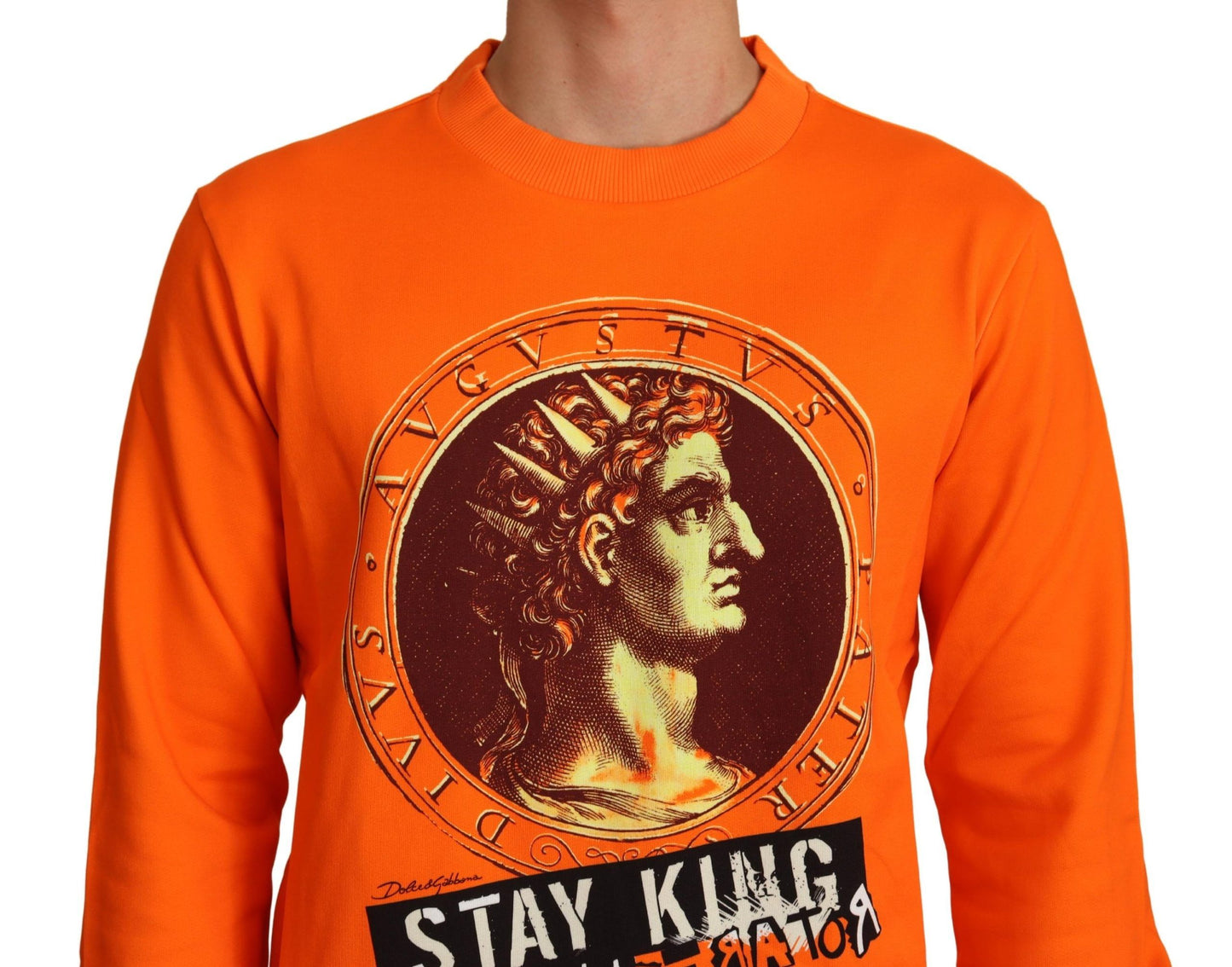 Regal Crewneck katoenen trui in oranje