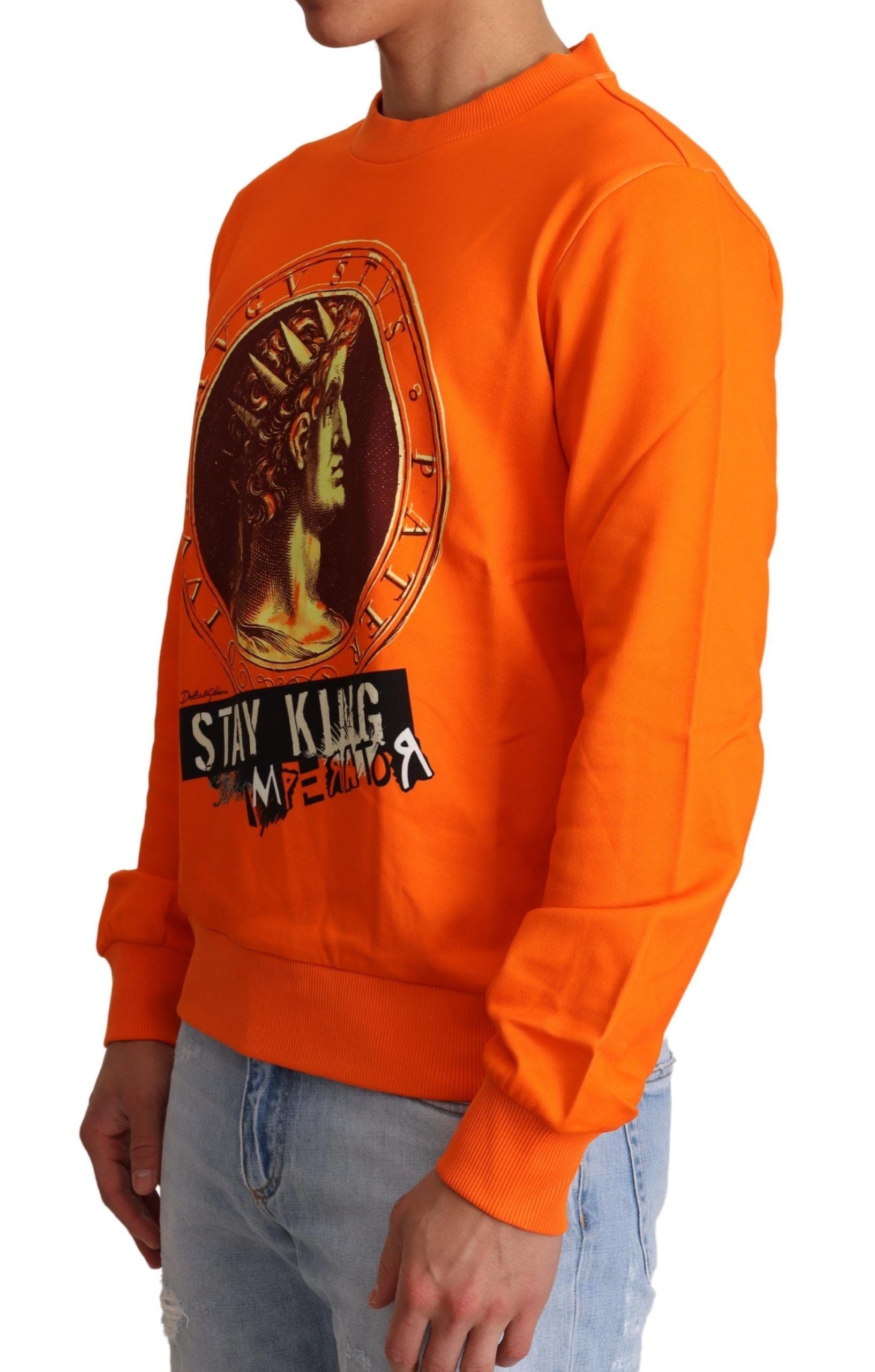 Regal Crewneck katoenen trui in oranje