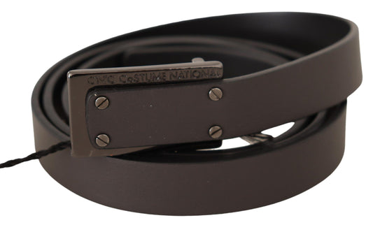 Elegante leren riem met metalen gesp