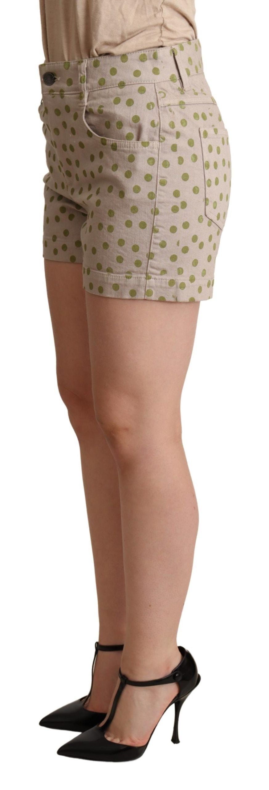 Chic Polka Dot Cotton Stretch Shorts