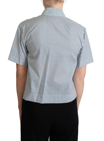 Elegante katoenen poloshirt met stippen