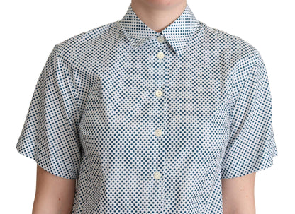 Elegante katoenen poloshirt met stippen