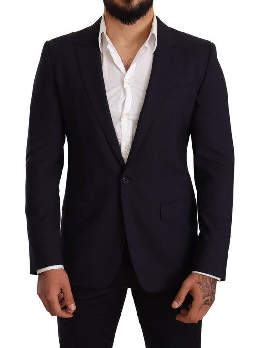 Elegante marineblauwe Martini-blazer van Renowned Tailors