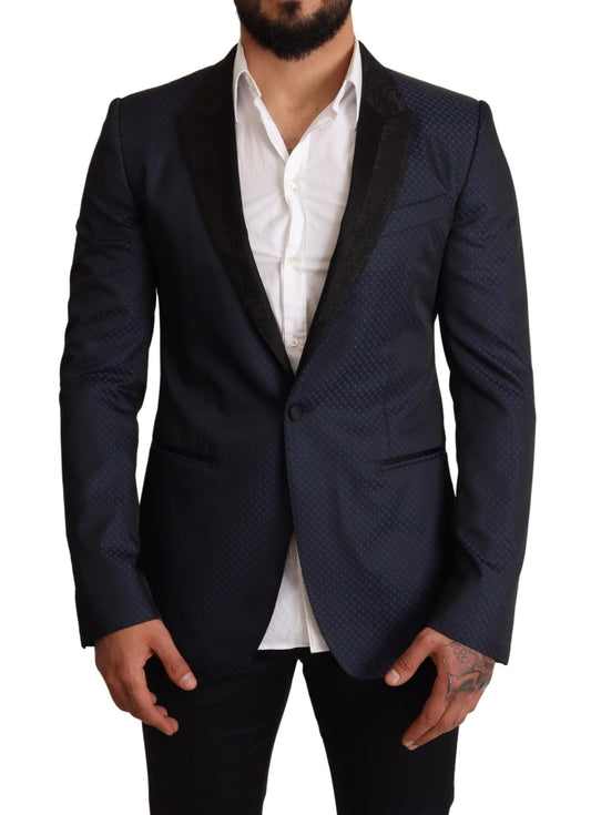 Elegante blauwe slim fit Martini blazer