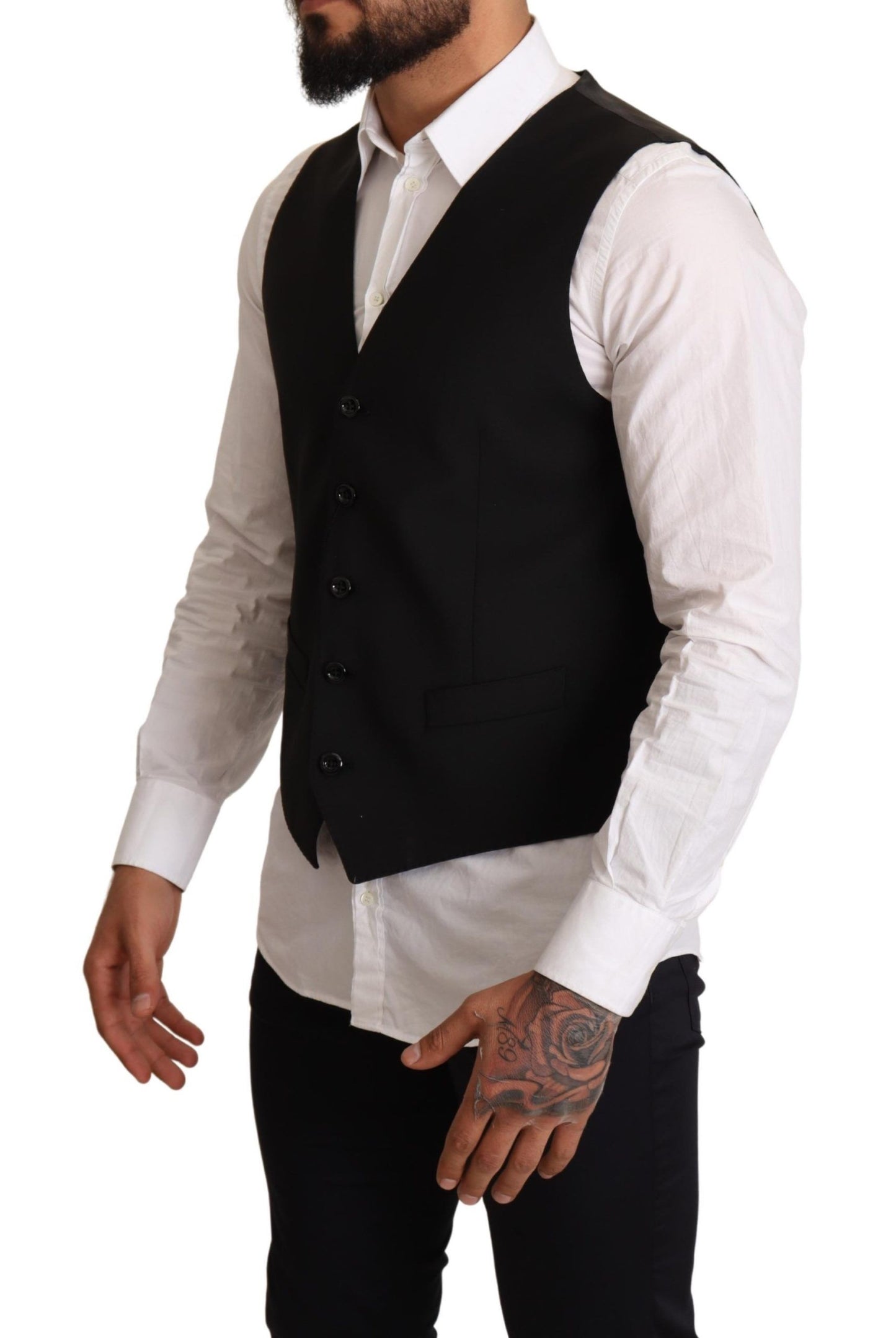 Elegante zwarte formele vest