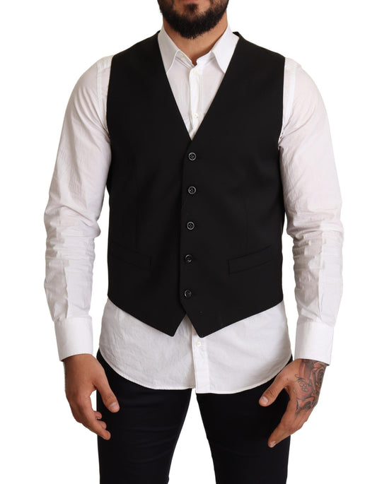 Elegante zwarte formele vest