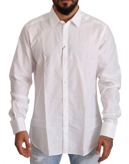 Wit katoenen Martini Fit-shirt