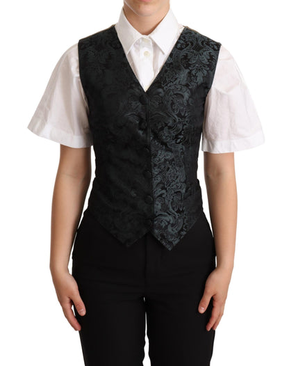 Enchanting Jacquard Floral Waistcoat