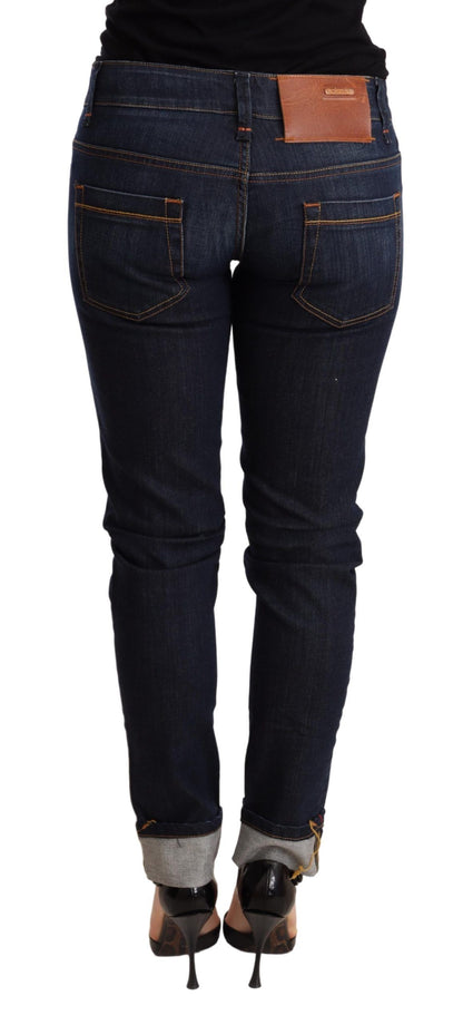 Chique donkerblauwe skinny jeans