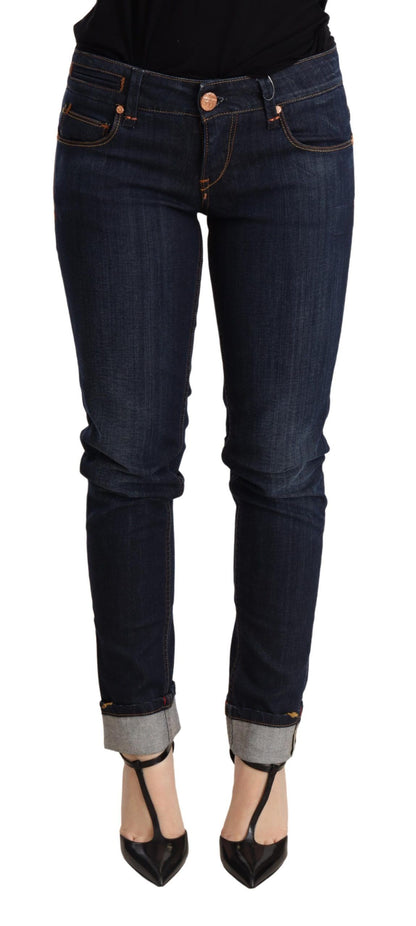 Chique donkerblauwe skinny jeans