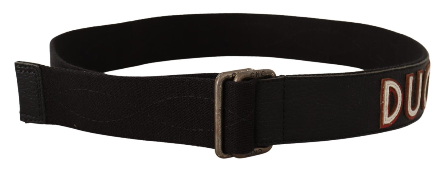 Elegant Cotton-Leather Blend Fashion Belt