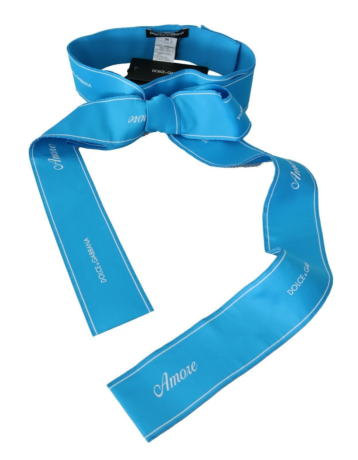 Elegant Bow Snap Blue Waist Belt