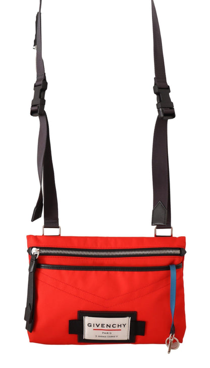 Chique rode en zwarte Downtown crossbodytas