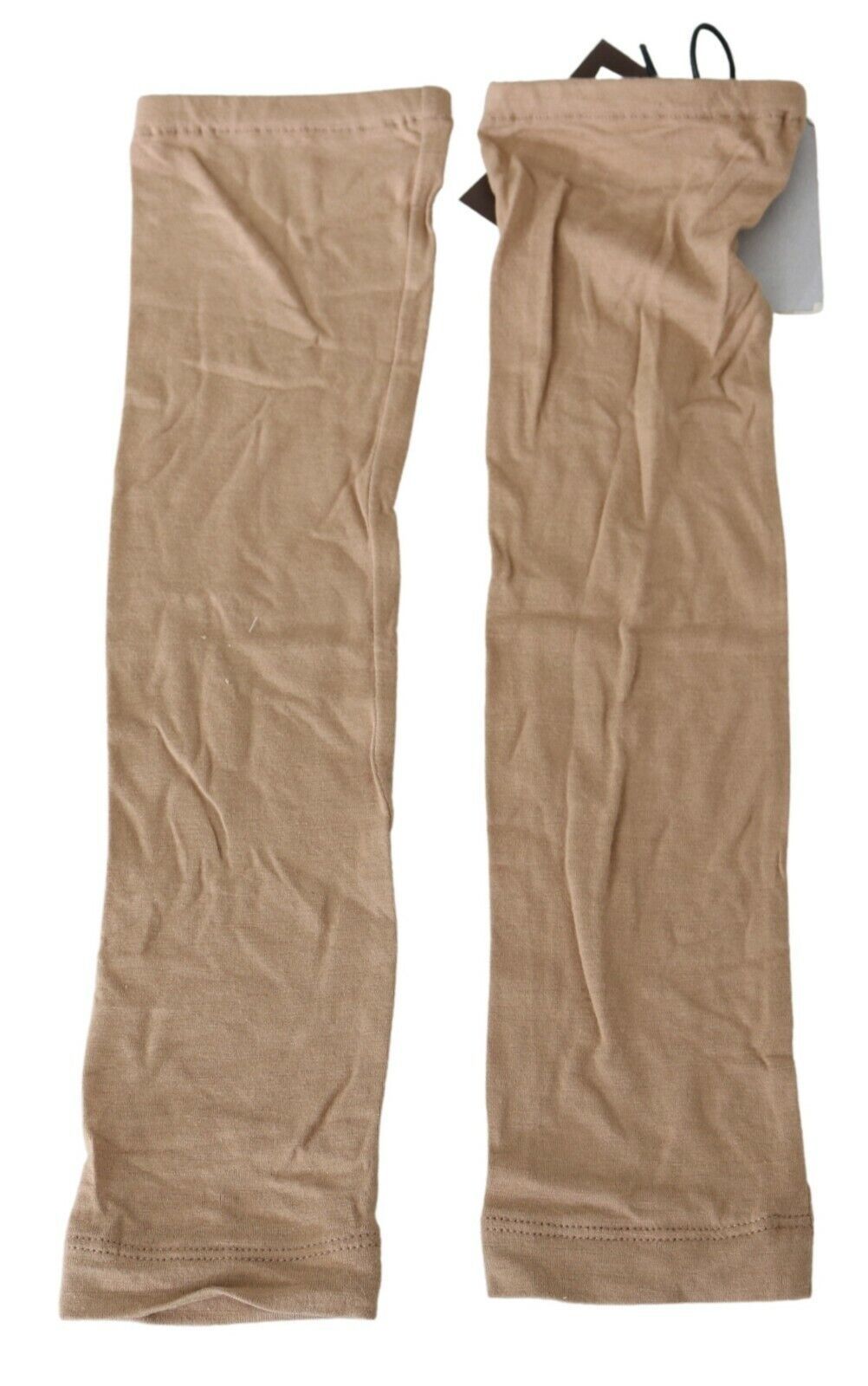 Beige gebreide armwarmers