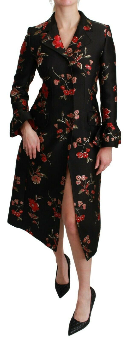 Elegante trenchcoat met bloemenborduursel