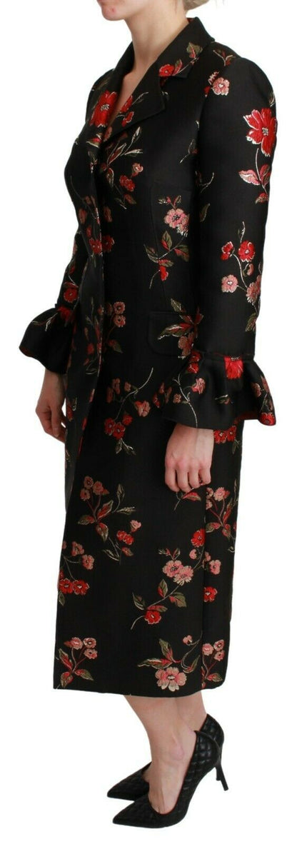 Elegante trenchcoat met bloemenborduursel