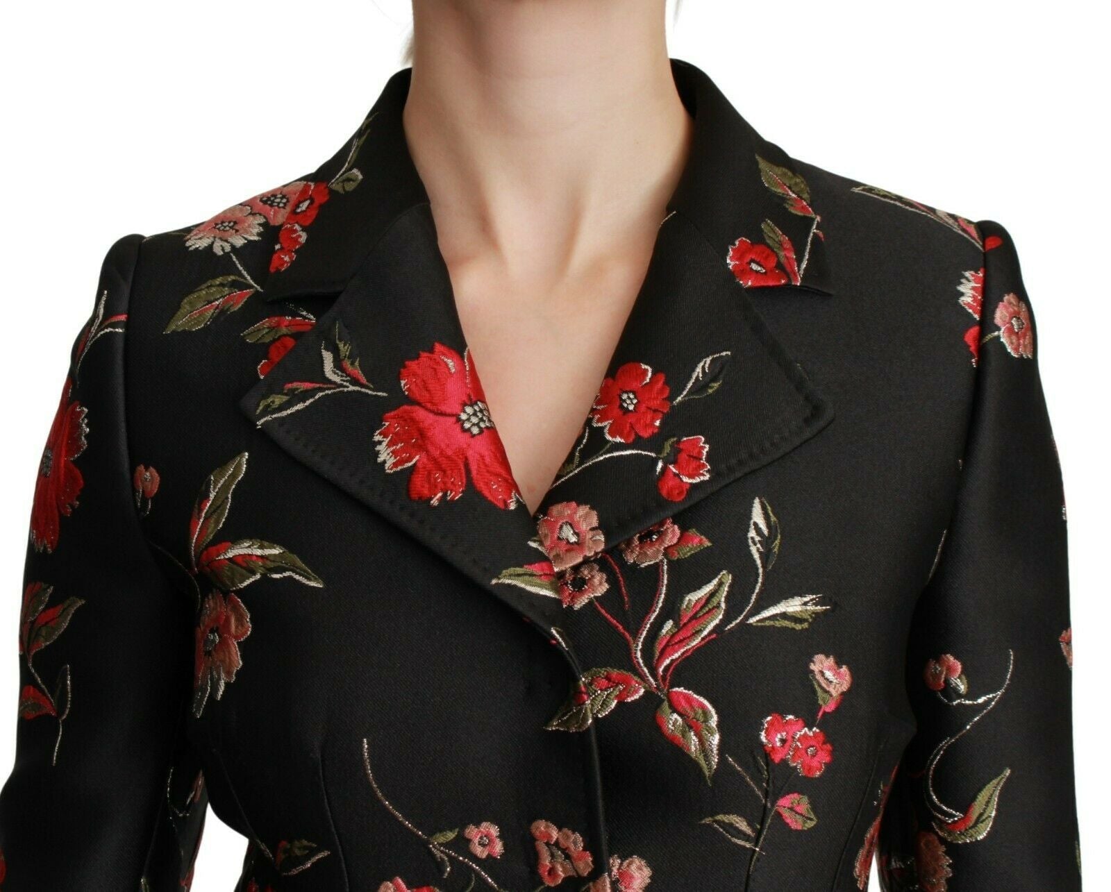 Elegante trenchcoat met bloemenborduursel