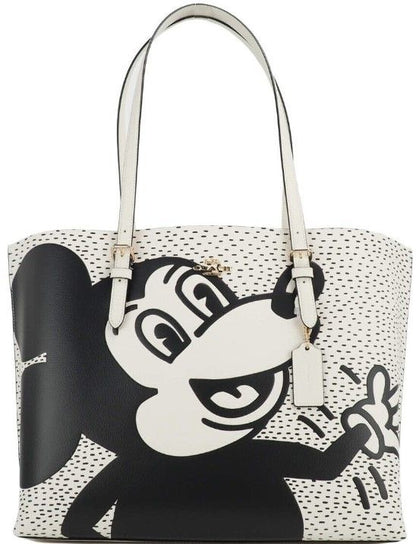 (C6978) Mickey Mouse X Keith Haring Mollie Grote leren schoudertas