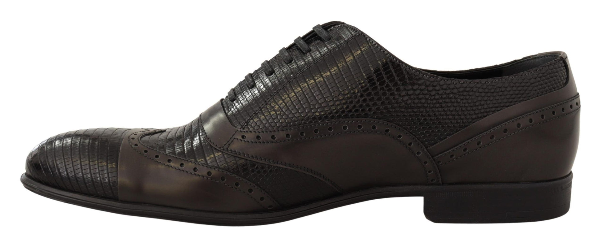 Elegante bruine hagedissenleren Oxford-schoenen