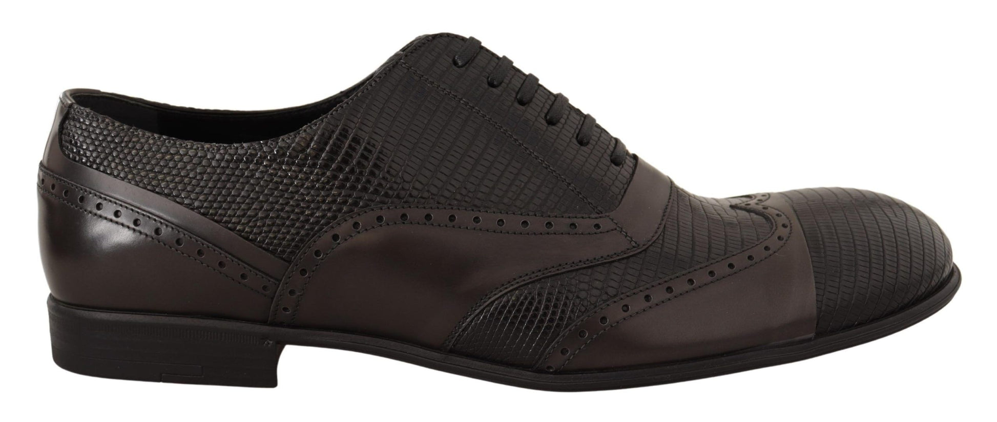 Elegante bruine hagedissenleren Oxford-schoenen