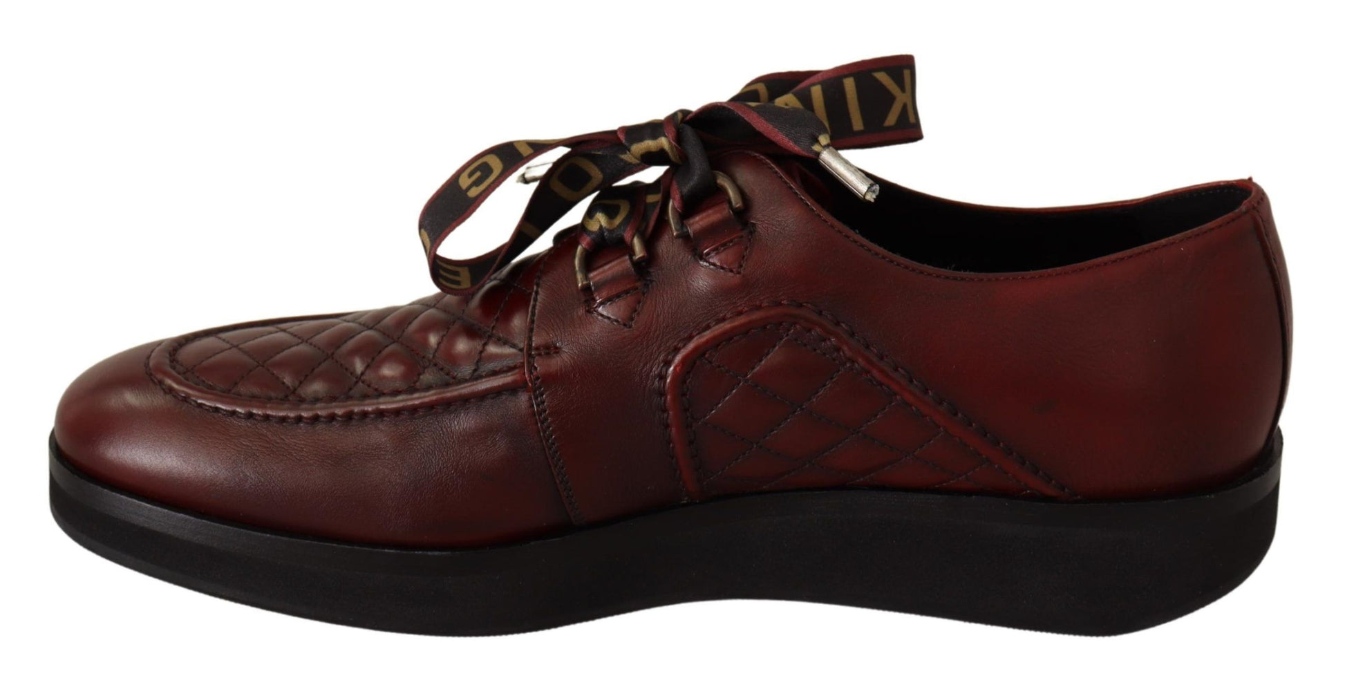 Elegante Bordeaux Derby leren schoenen