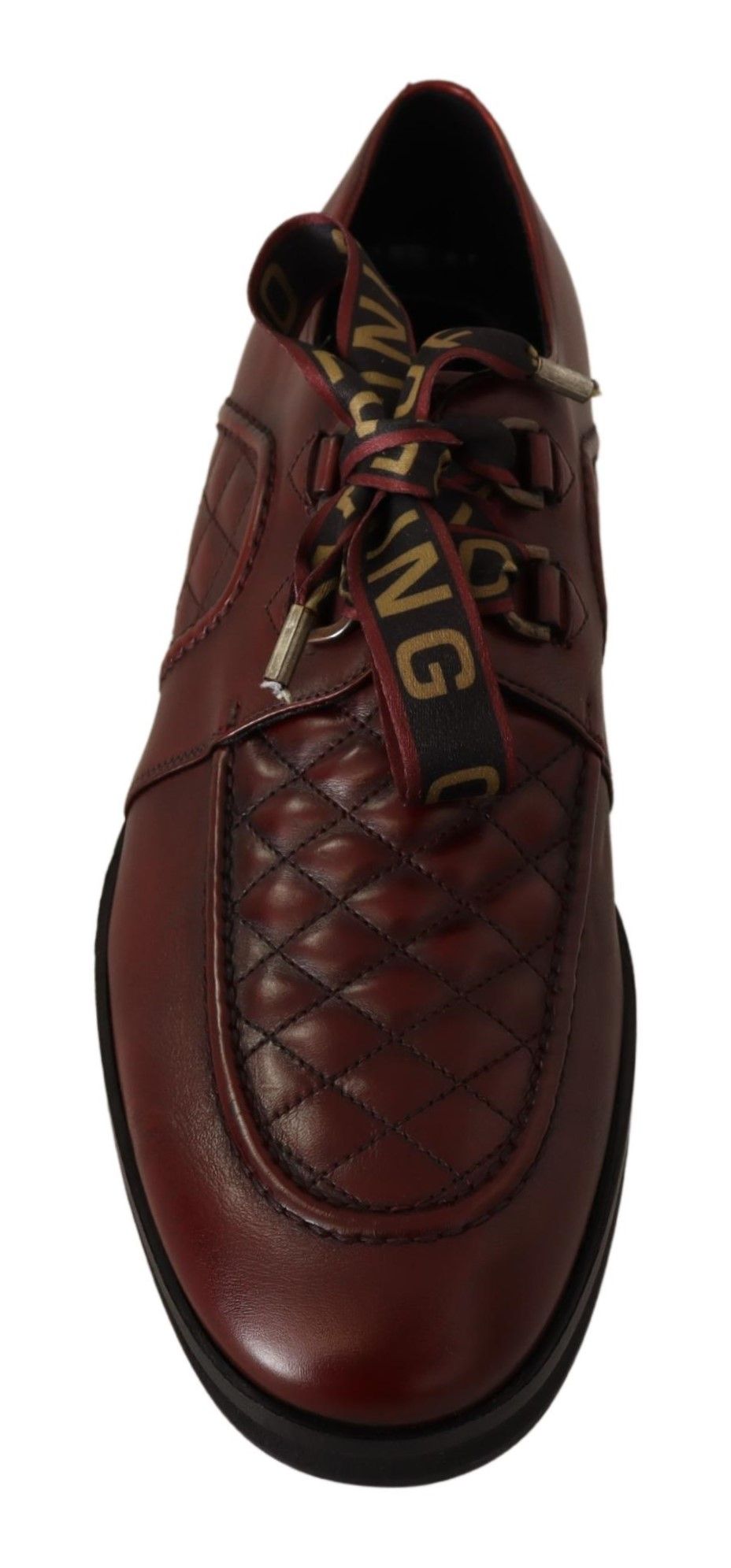 Elegante Bordeaux Derby leren schoenen