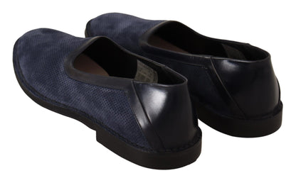 Elegante geperforeerde leren loafers